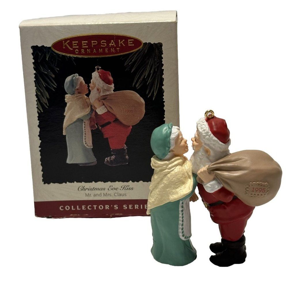 Hallmark Keepsake Ornament Christmas Eve Kiss Mr. & Mrs. Santa Claus